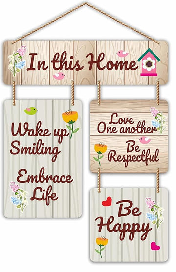 Nivaraprint Wooden Wall Hanging for Home Decoration | In this Home