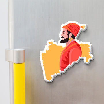 Nivaraprint Souvenir Wooden Fridge Magnet | Chatrapati Shivaji Maharaj