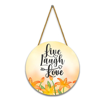 Nivaraprint Wooden Wall Hanging for Home Decoration | Live Laugh Love 01
