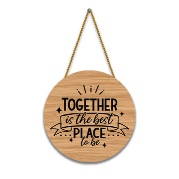 Nivaraprint Wooden Wall Hanging for Home Decoration | Together is the best place
