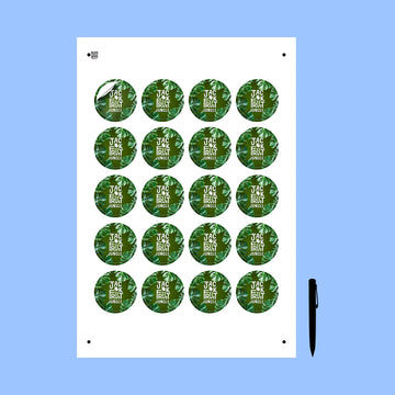 Bulk label stickers India — custom printed sticker sheets for business branding by Nivaraprint