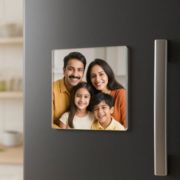 Custom photo magnets India — personalised acrylic photo fridge magnets by Nivaraprint