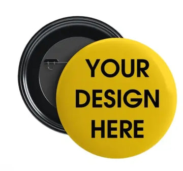 Custom button badges India — personalised pin badges for events and gifting by Nivaraprint