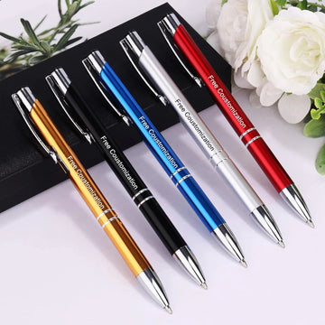 Custom metal pens India — personalised engraved corporate ball pens by Nivaraprint