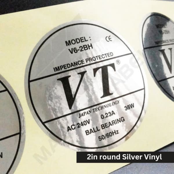 Silver & Gold Vinyl Stickers | Metallic Reflective Labels | Custom Printed Branding India