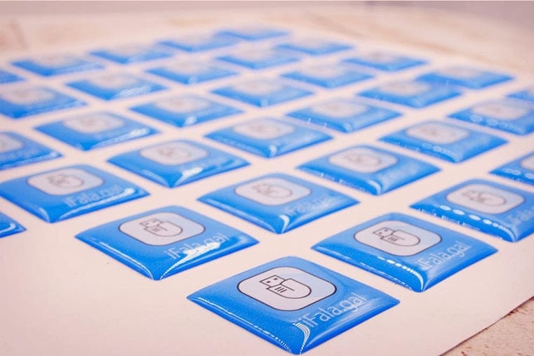 Buy Square Dome Labels Online | 3D Resin | Nivaraprint India