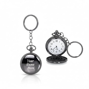 Personalized Antique Pocket Watch Keychain | Laser Engraved Bulk Corporate Gift India