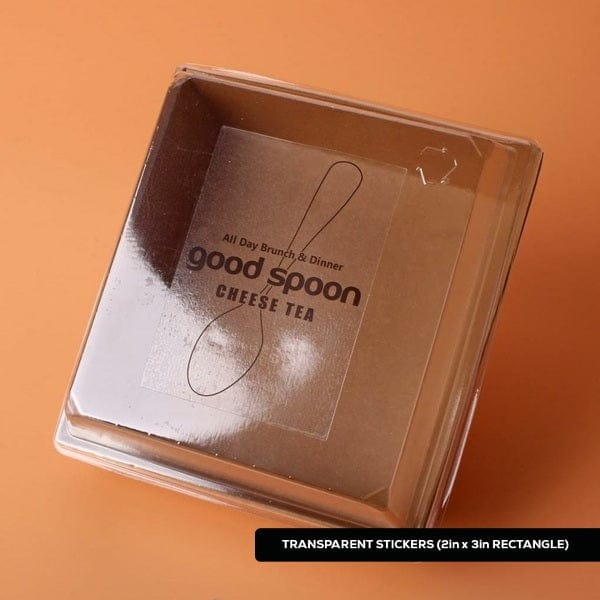 Transparent Clear Stickers No White Ink 2x2 Inch Custom India