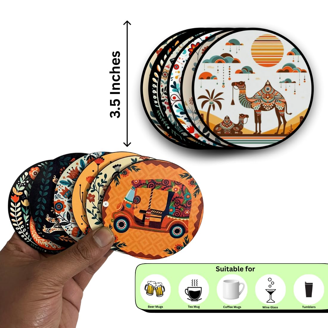 Digital Print MDF Coaster 3 MM Thickness