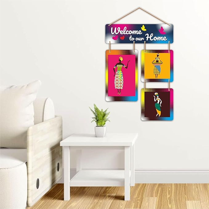 Nivaraprint Wooden Wall Hanging for Home Decoration | Welcome to our Home