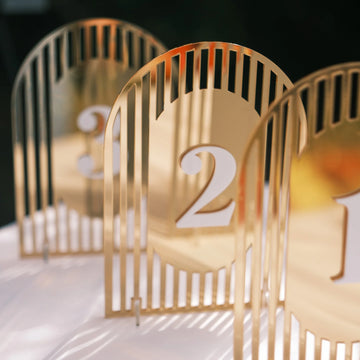 Arch Wedding Table Number With Stands | Personalized Wedding Table Signs