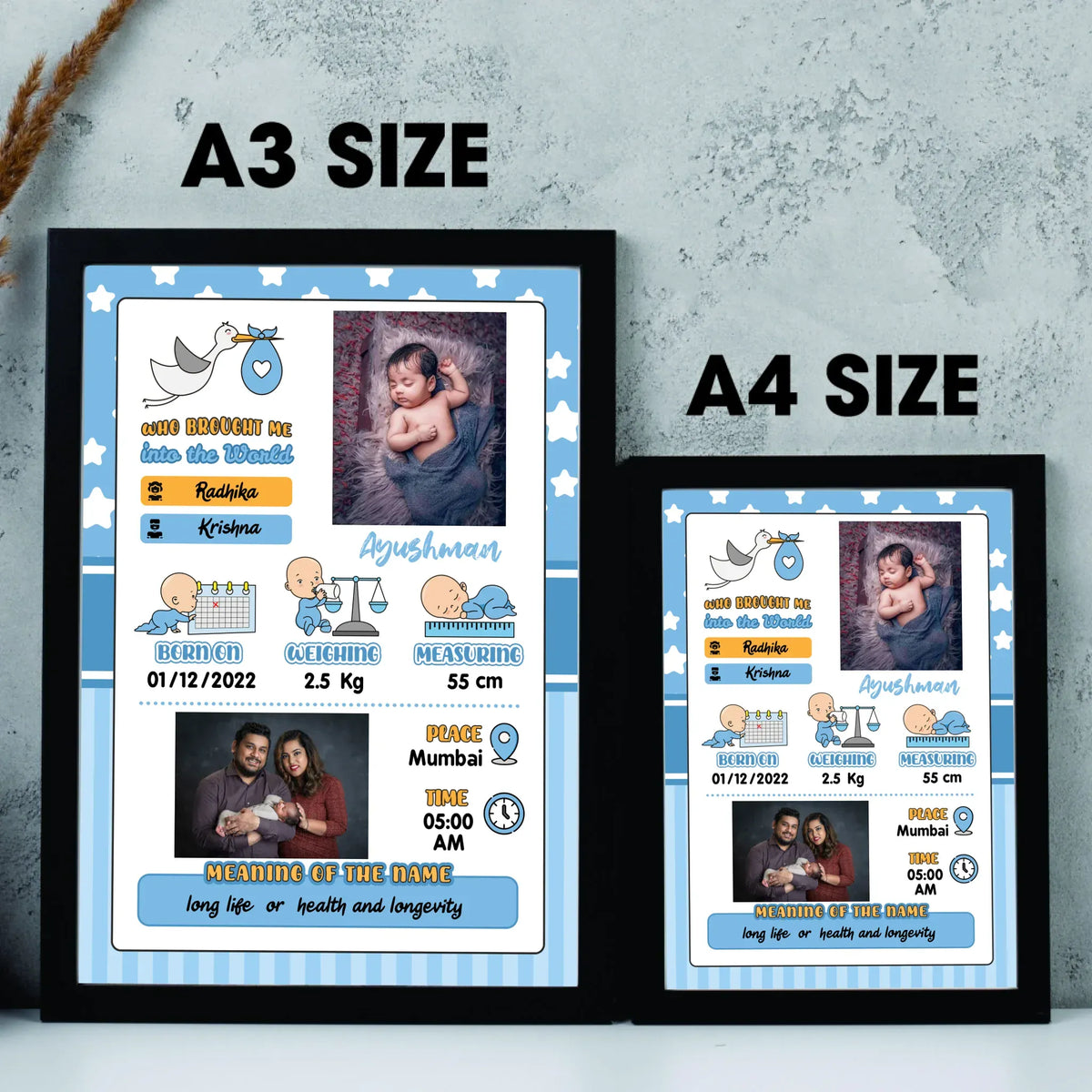 Sign Baby Frame Baby Birth Frame – Nivaraprint