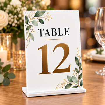 Nivaraprint Table Number Stand | 6 × 4 Inch Detachable Standee | Customised Printing