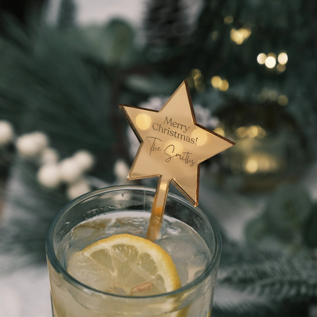 Christmas Cocktail Stirrer Table Decorations