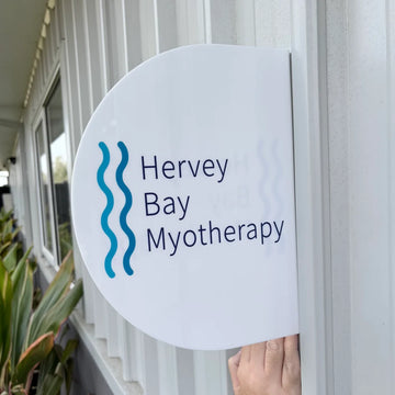 Curved Wall Blade Display | Custom Acrylic Blade Sign