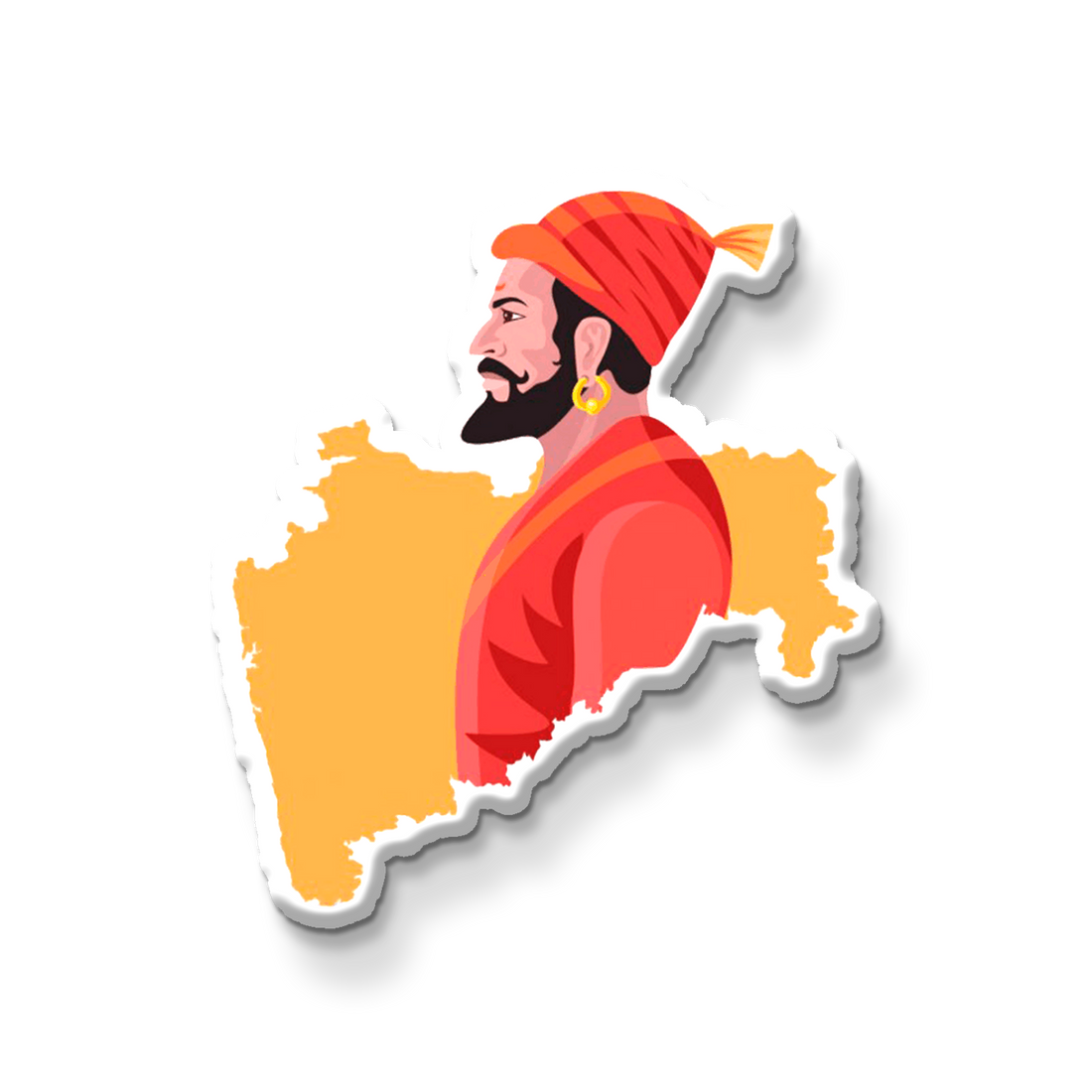 Nivaraprint Souvenir Wooden Fridge Magnet | Chatrapati Shivaji Maharaj