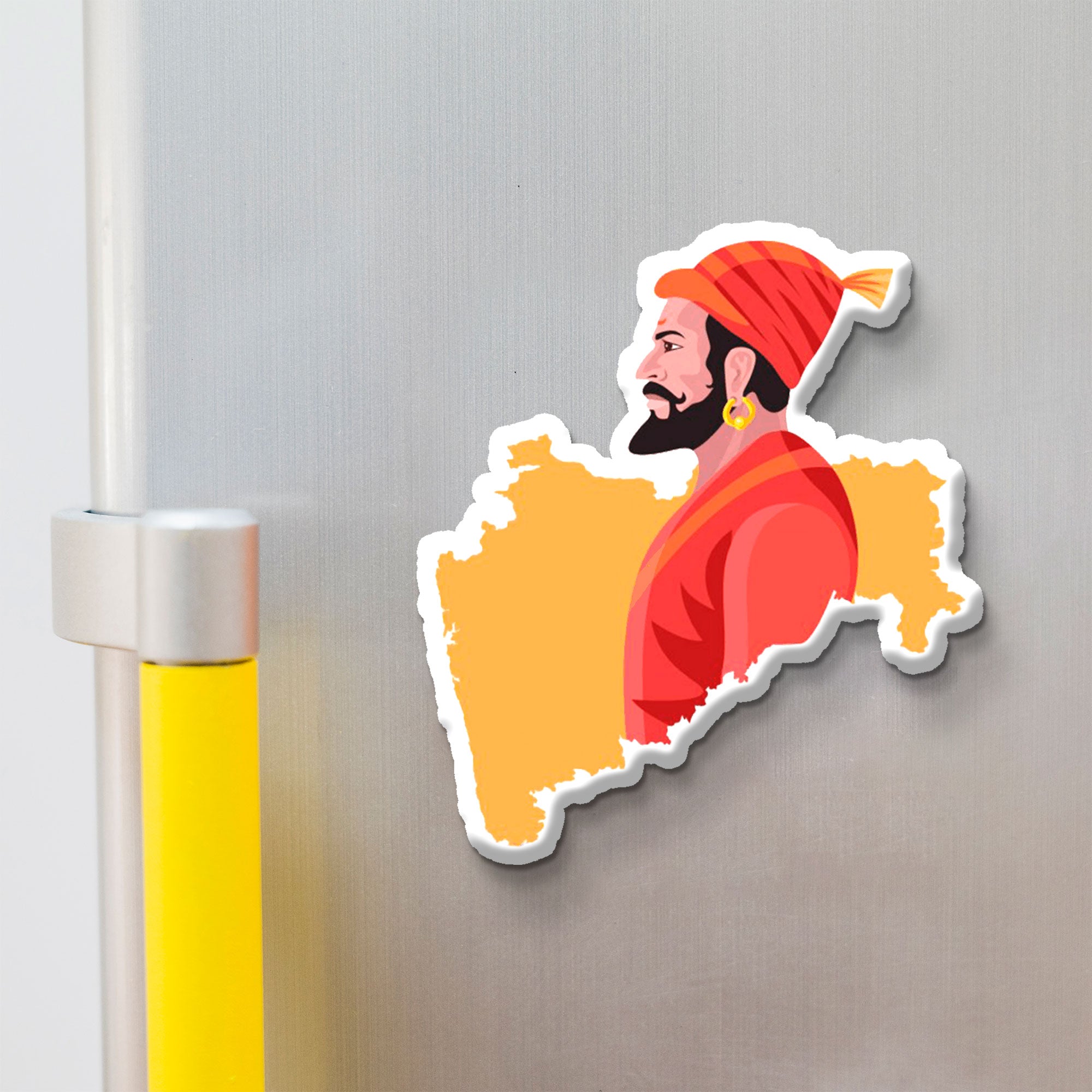 Nivaraprint Souvenir Wooden Fridge Magnet | Chatrapati Shivaji Maharaj