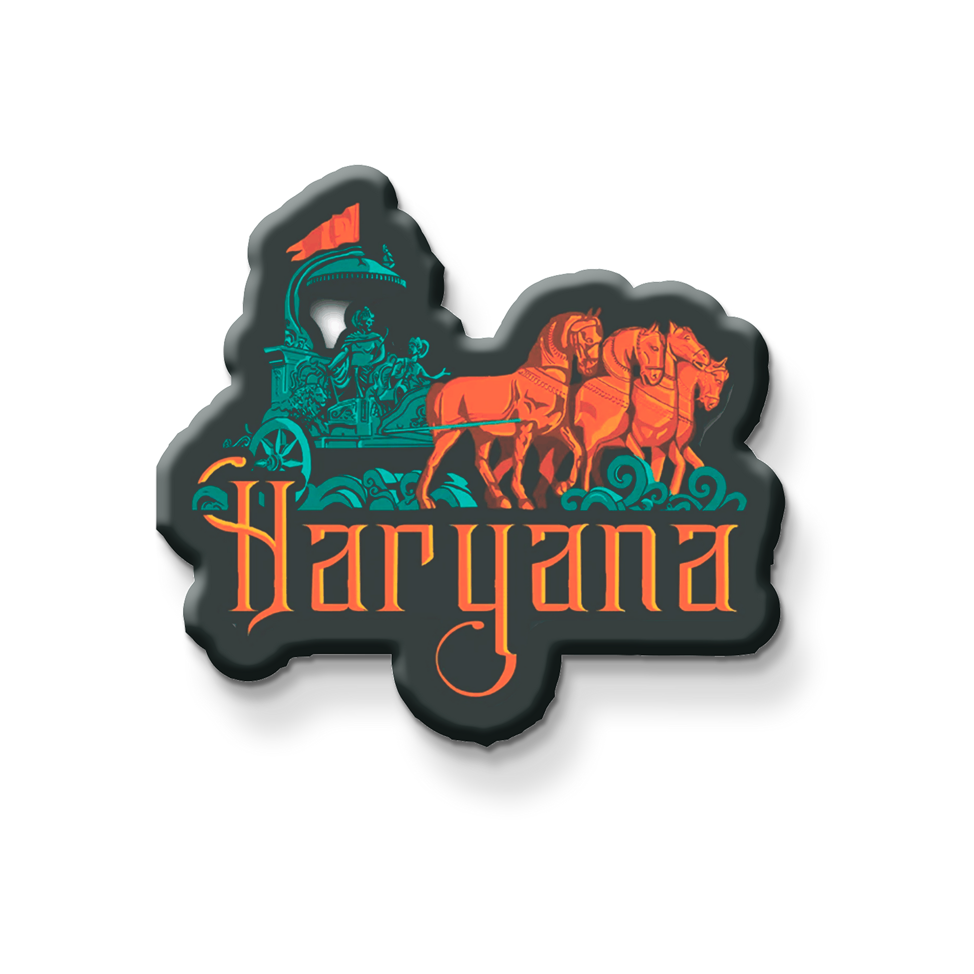 Decorative 'Maryana' logo magnet on a refrigerator door