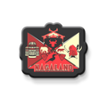 Fridge magnet with Nagaland design on a refrigerator