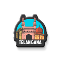Fridge magnet with Telangana design on a refrigerator