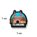 Fridge magnet with Telangana design on a refrigerator