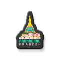 Fridge magnet with Arunachal Pradesh design on a white background