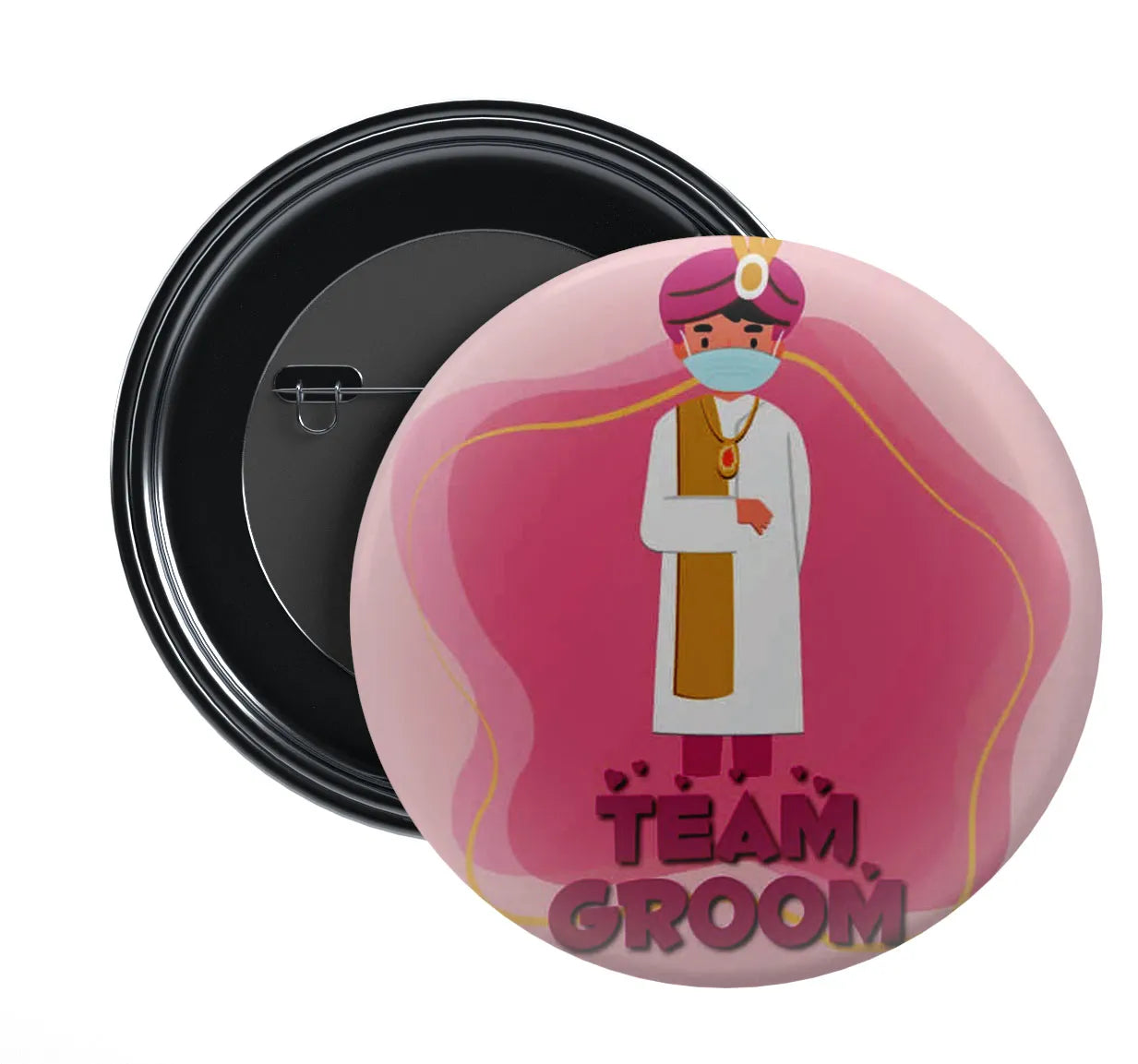 Nivaraprint Wedding Badges | Team Groom | Design 7