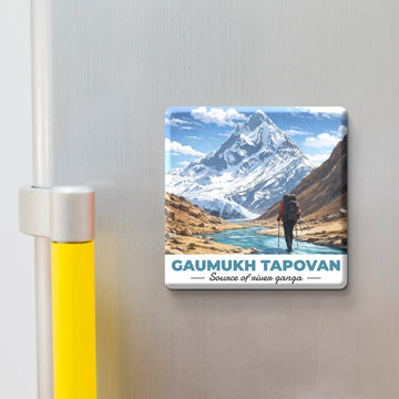 Nivaraprint Souvenir Wooden Fridge Magnet – GAUMUKH TAPOVAN Trek India