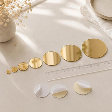 Gold Acrylic Mirror Circles – Self Adhesive Round Mirror Acrylic