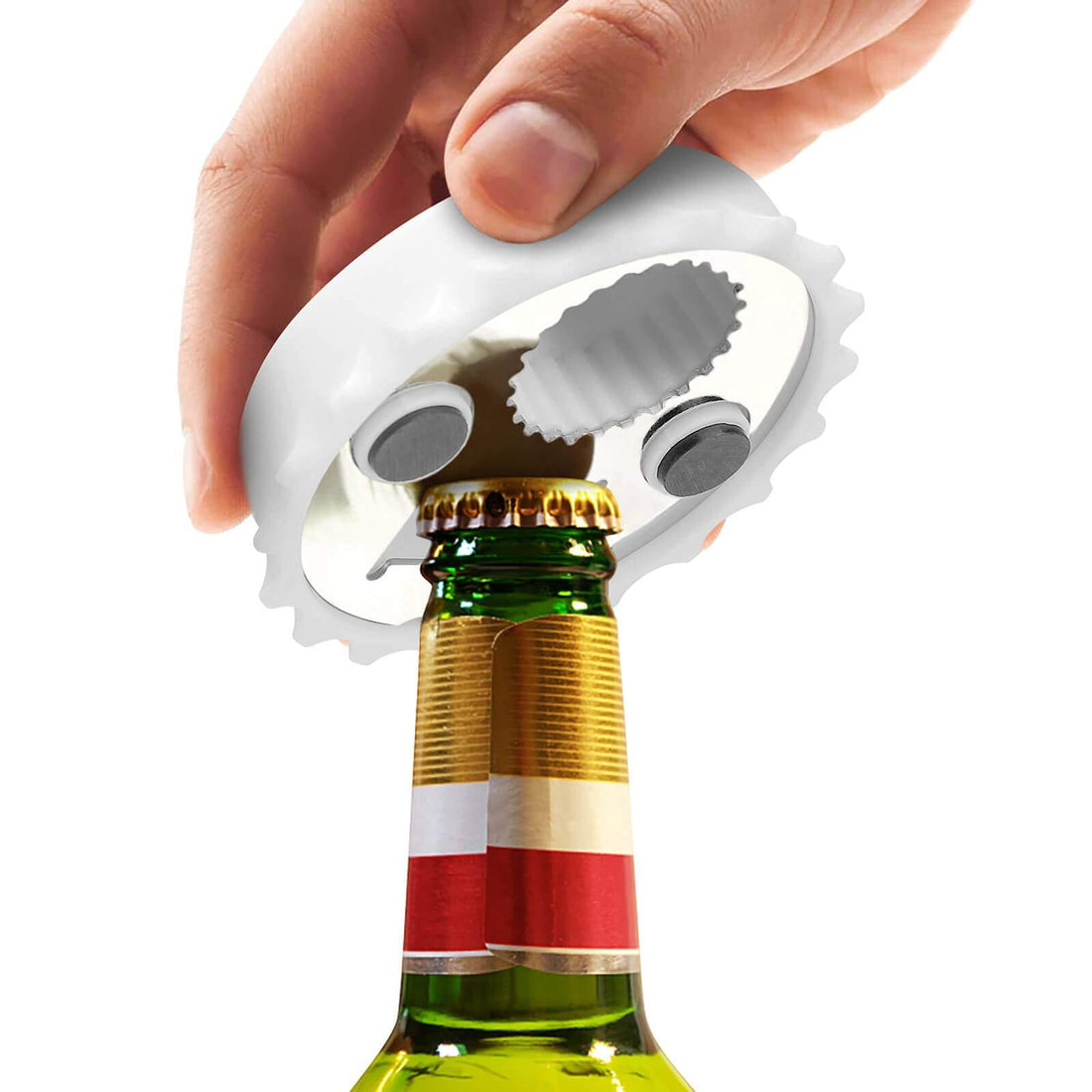 Round Beer Cap Shape Fridge Magnet Custom Magnetic Bottle Opener and Promotional Coaster for Bar and Home Use
