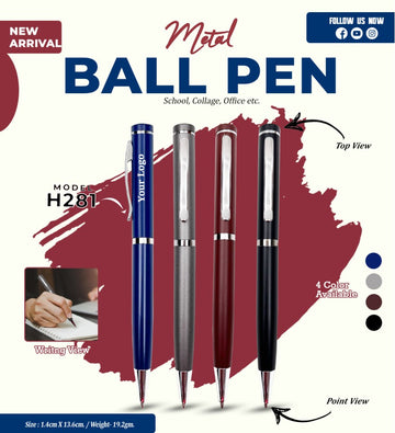 Metal Ball Pen | Custom Logo Engraved Branded Pen India