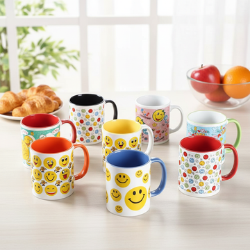 Custom Colored Handle Inner Coffee Mug Photo Logo Printed India