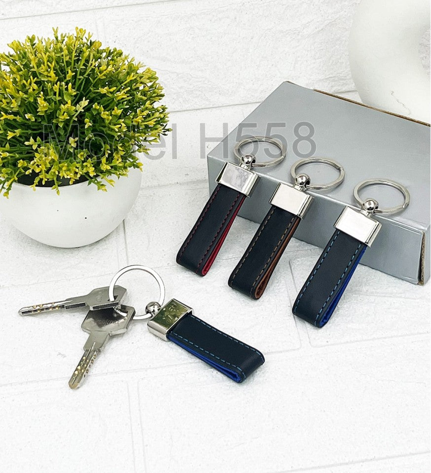 Metal Keychain with PU Belt