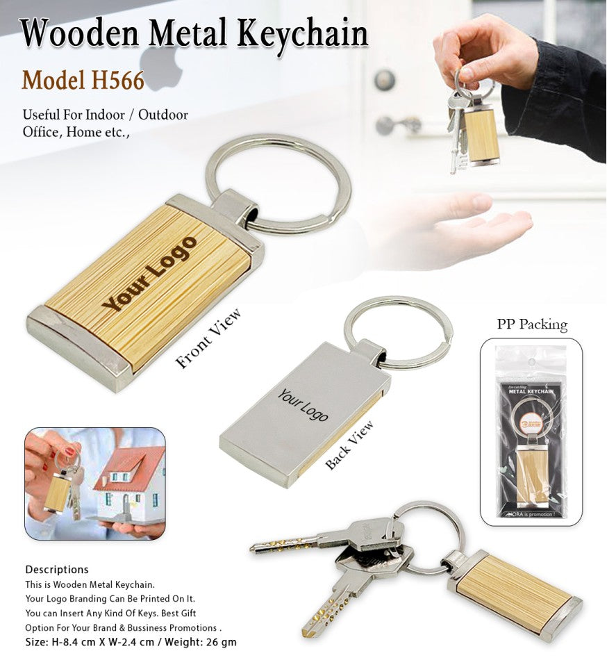 Wooden Metal Keychain | Custom Laser Engraved Bulk Gift India – Nivaraprint