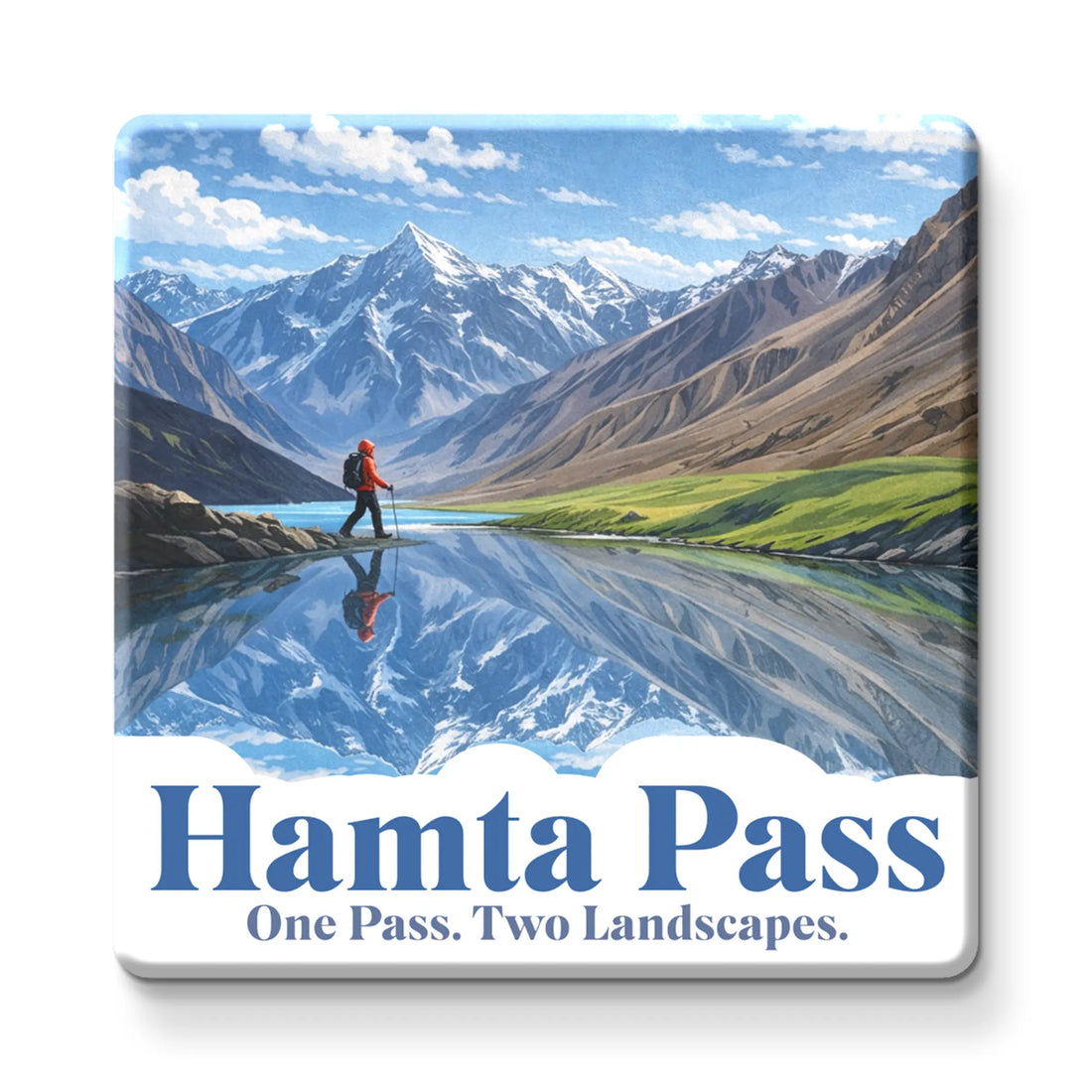 Nivaraprint Souvenir Wooden Fridge Magnet – HAMTA PASS Trek India