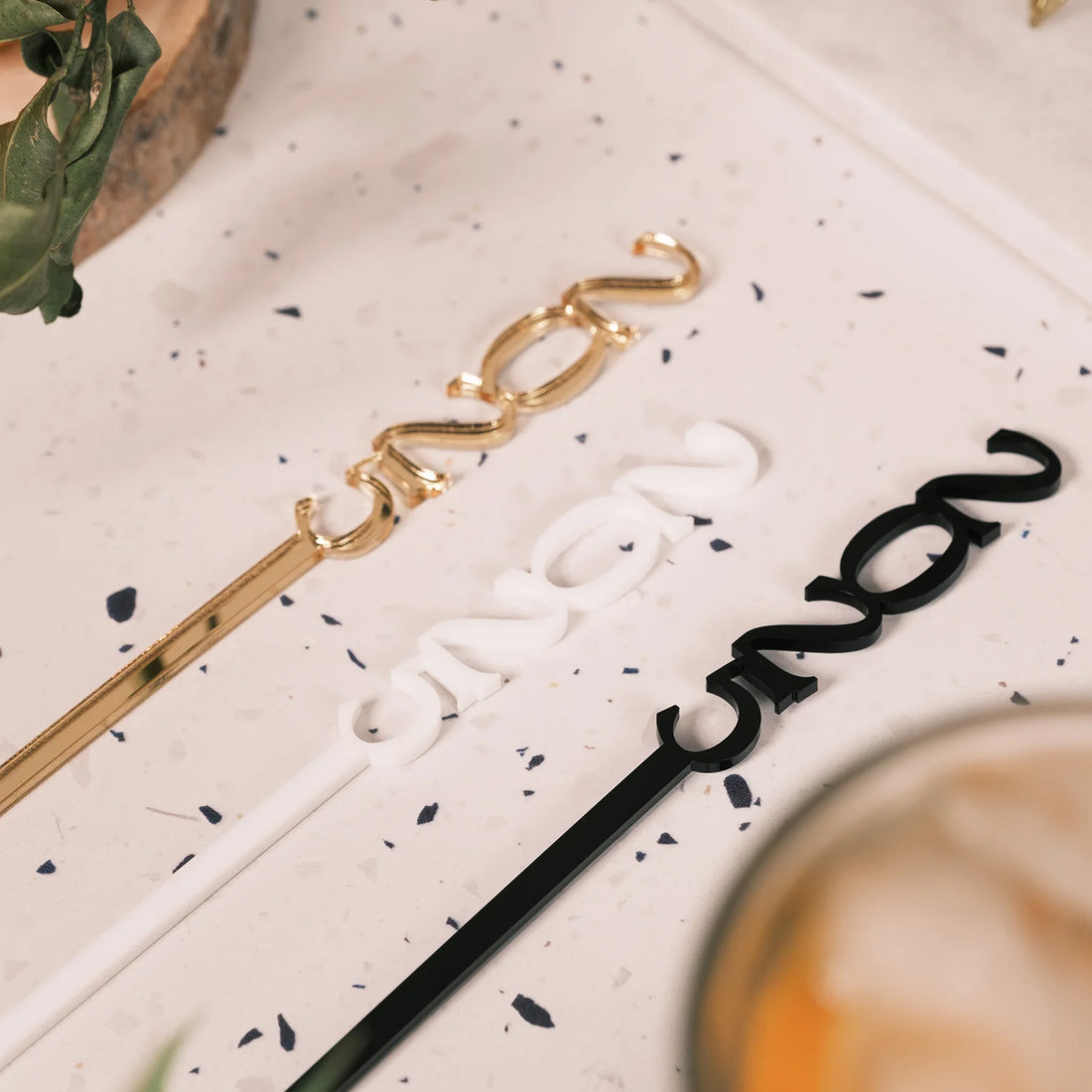 Happy New Year 2026 Drink Stirrer by Nivaraprint