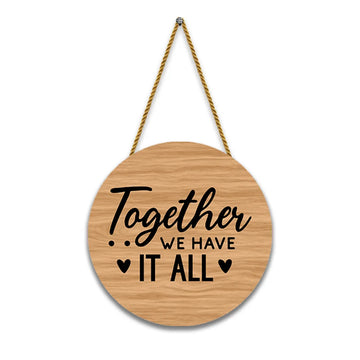Nivaraprint Wooden Wall Hanging for Home Decoration | Together we have it all 02