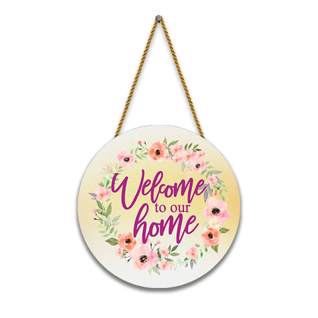 Nivaraprint Wooden Wall Hanging for Home Decoration | Welcome to our Home 04