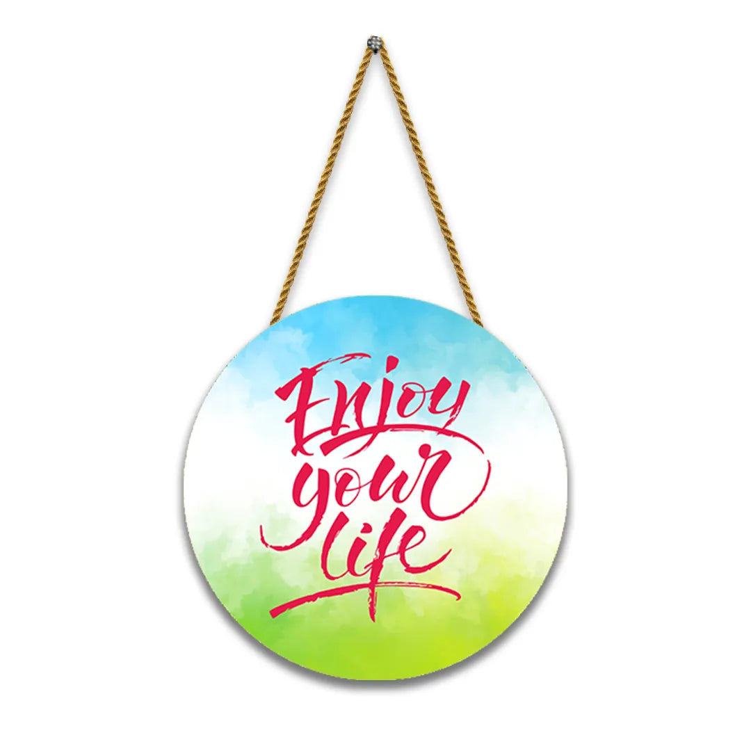 Nivaraprint Wooden Wall Hanging for Home Decoration | Enjoy your life