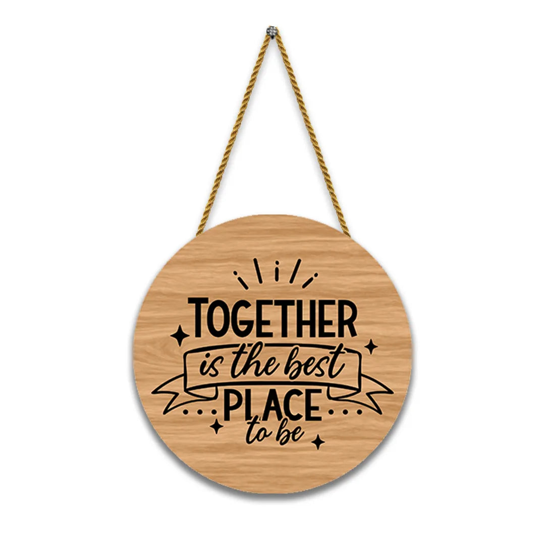 Nivaraprint Wooden Wall Hanging for Home Decoration | Together is the best place