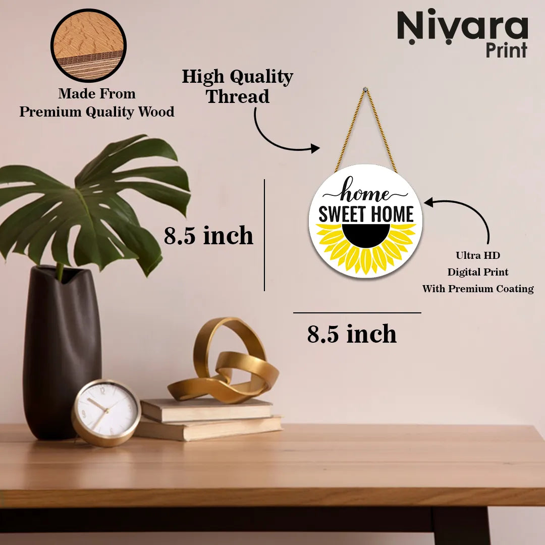 Nivaraprint Wooden Wall Hanging for Home Decoration | HOME SWEET HOME 07