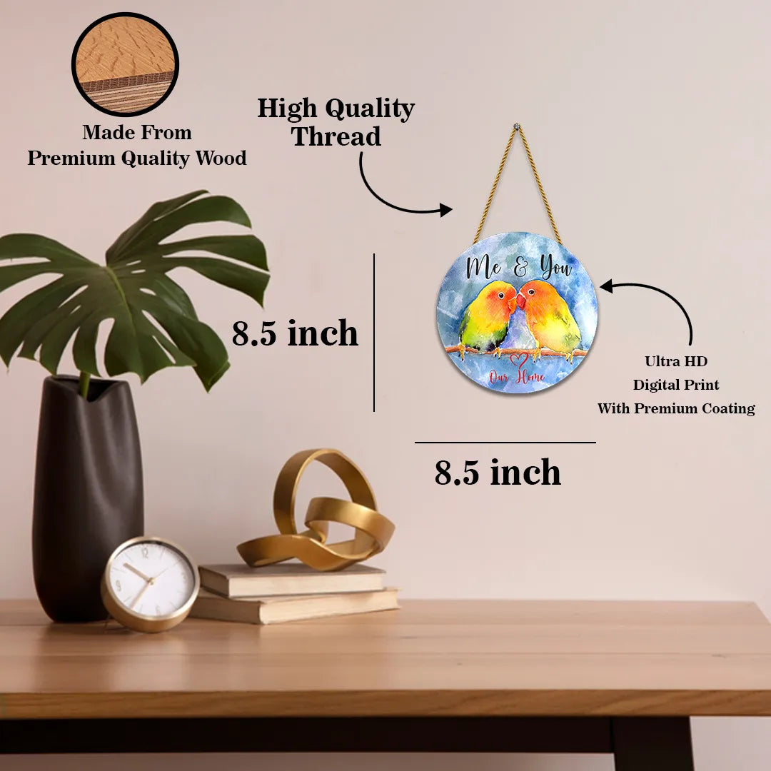 Nivaraprint Wooden Wall Hanging for Home Decoration | me & you