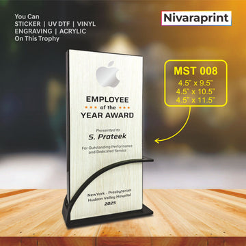 Premium Wooden Trophy MST 08 | Customized Corporate Award | Bulk Orders