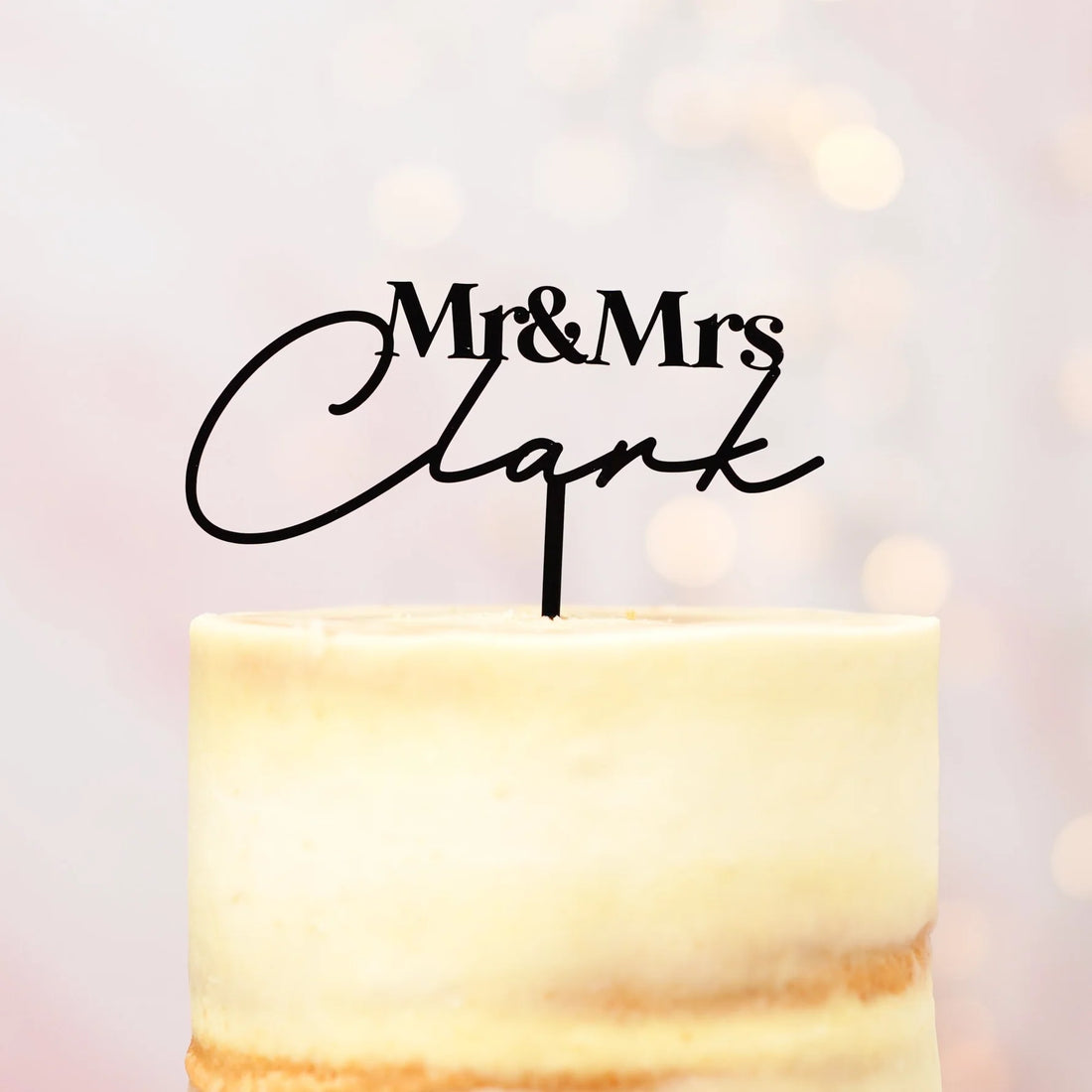 Mr & Mrs Wedding Cake Topper Personalised