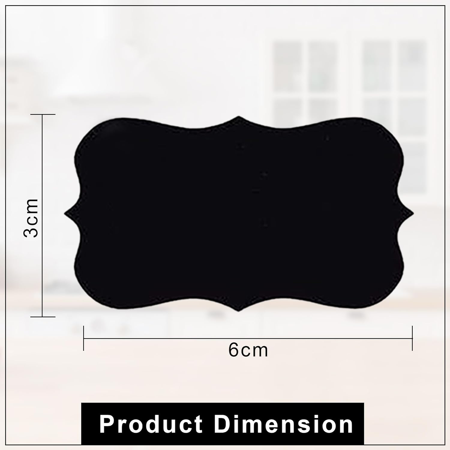 Nivaraprint 100 Piece Waterproof Vinyl Black Labels Stickers for Mason Jar Glass & Plastic Bottles | With 1 Piece White Pencil