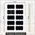 Nivaraprint 100 Piece Waterproof Vinyl Black Labels Stickers for Mason Jar Glass & Plastic Bottles | With 1 Piece White Pencil