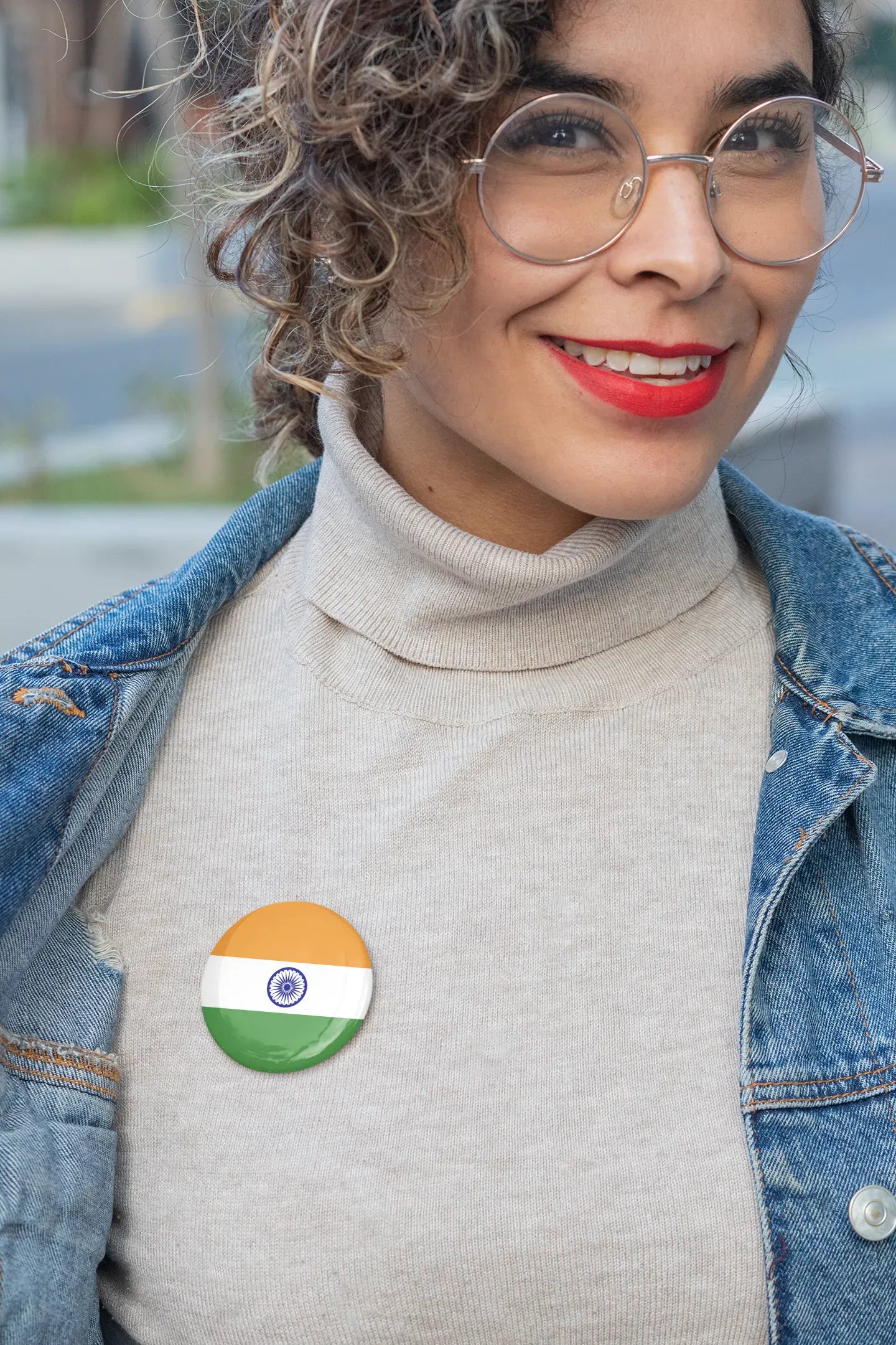 Nivaraprint Indian Flag Badges | National Tricolor Badges | Design 3