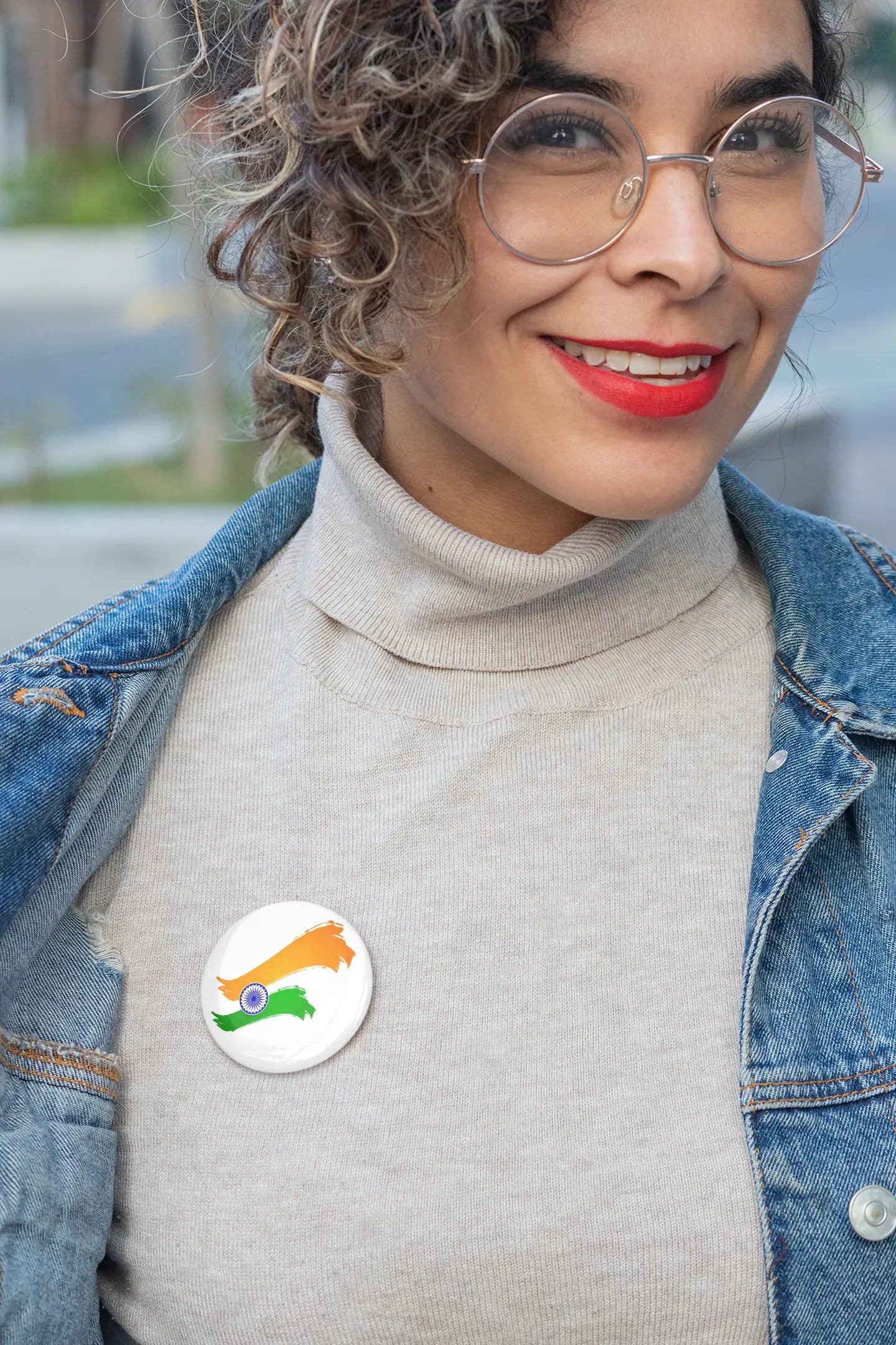 Nivaraprint Indian Flag Badges | National Tricolor Badges | Design 4