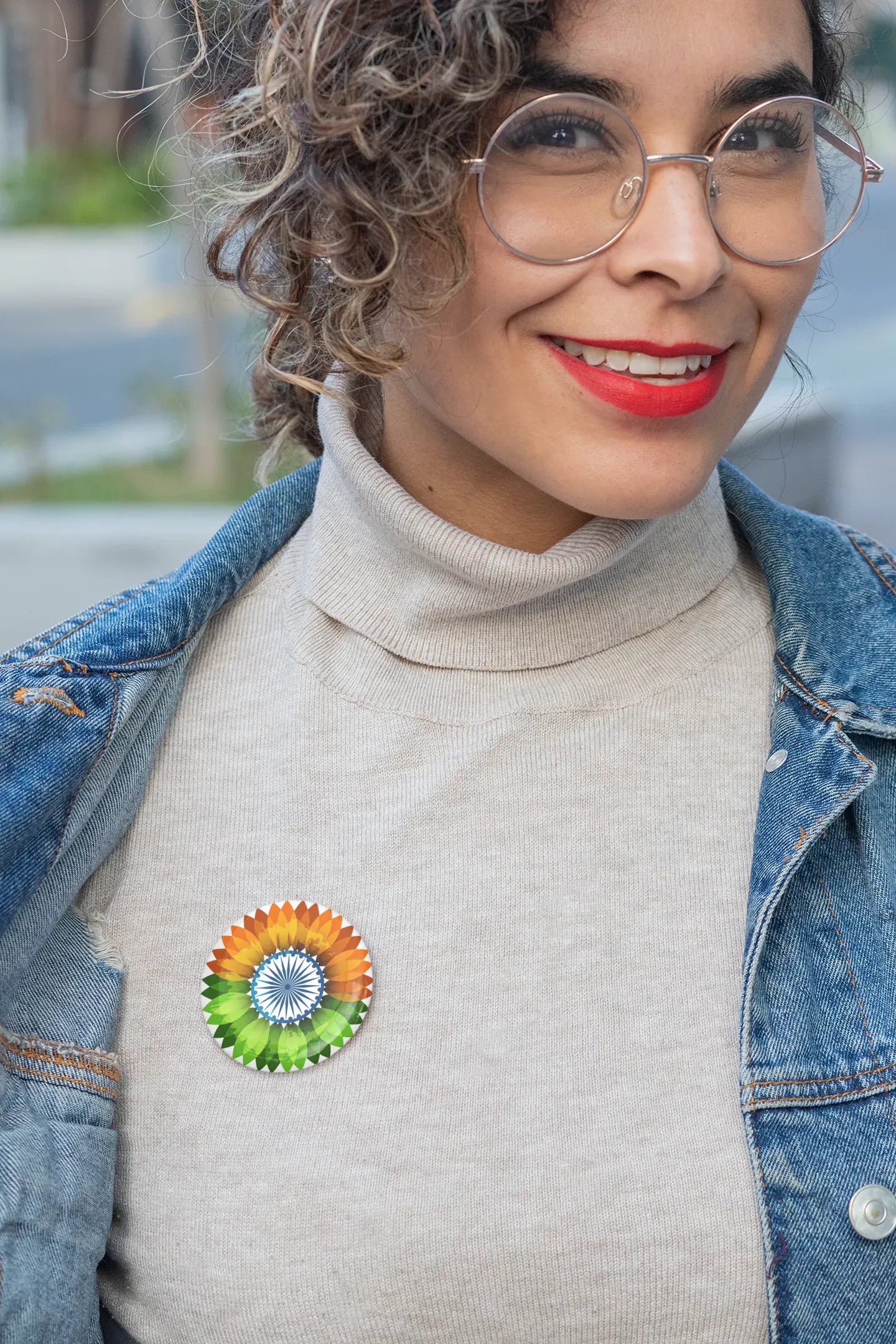 Nivaraprint Indian Flag Badges | National Tricolor Badges | Design 5