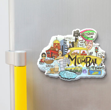 Nivaraprint Souvenir Wooden Fridge Magnet | Aamchi Mumbai